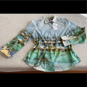 ROBERT GRAHAM Limited Edition Blouse NEW with TAG